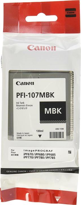 Actual product image Canon Pfi-107mbk (MBK)