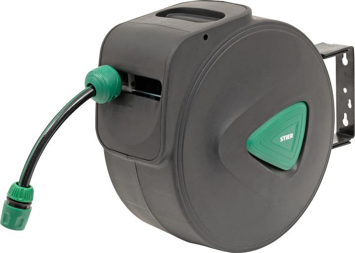 Actual product image Stier Garden hose reel SGS-200 20+2 m with automatic swivelling spray gun (20 m)