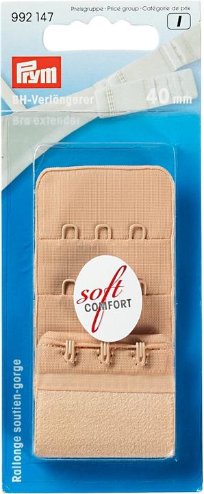 Image du produit Prym Rallonge de soutien-gorge à crochets, peau 40 mm, 3 x 3 crochets, carte