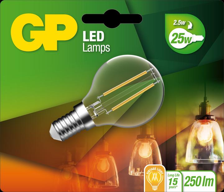 Actual product image GP Lighting Lighting Filament Mini Globe 2W (25W) 250 lm (E14, 2.10 W, 250 lm, 1 x, E)