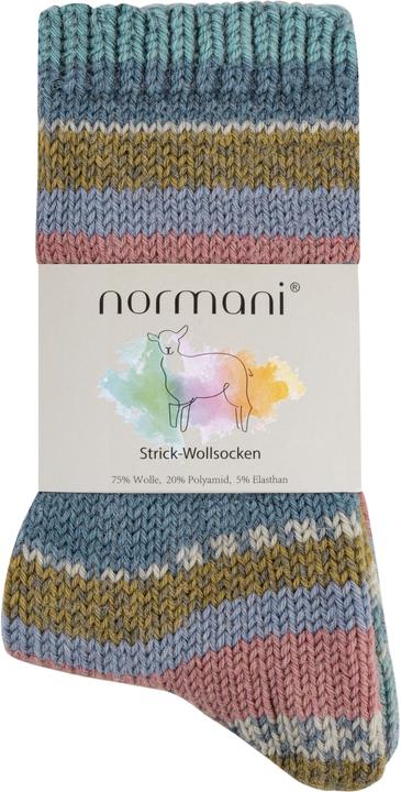 Image du produit Normani 2 paires de chaussettes en laine tricotée milleraies - 9093 (lot de 2, 35 - 38)
