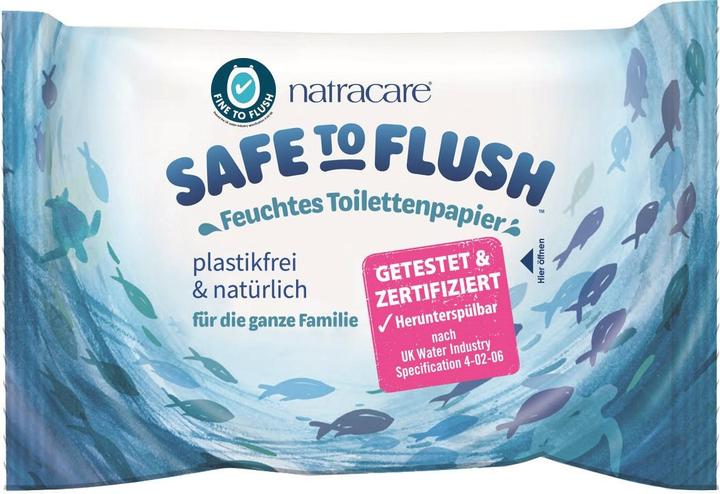 Actual product image Natracare Toilettenpapier feucht Safe to Flush (30 x)