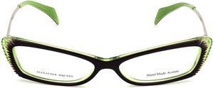 Actual product image Alexander McQueen AMQ-4163-R2I Gold Green Purple Eyeglass Frame