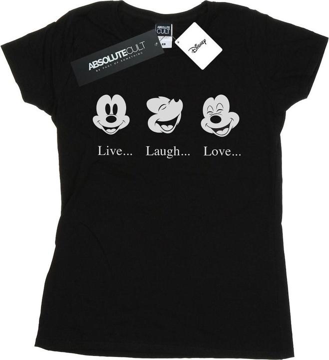 Immagine prodotto Disney Mickey Mouse Live Love Laugh Maglietta Donna (XL)