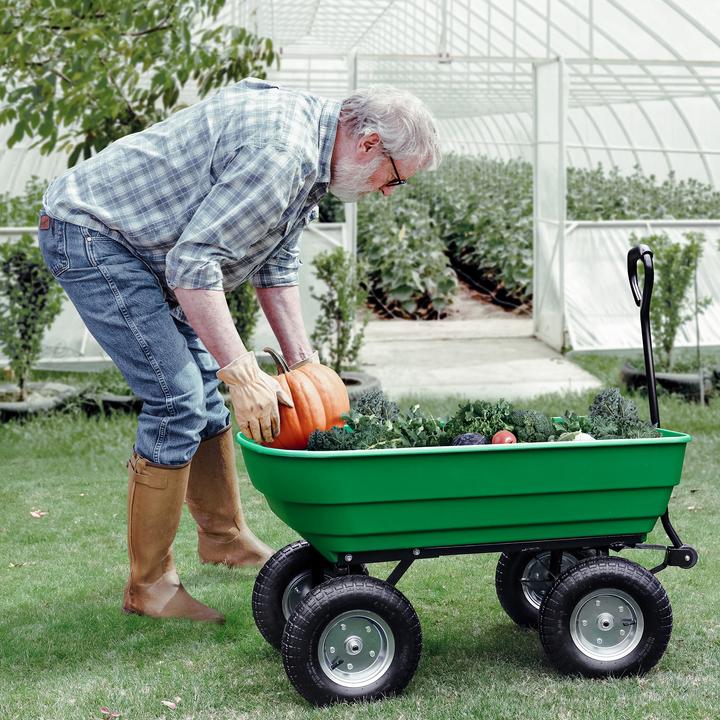 Produktbild Wiltec Gartenwagen Kippfunktion 350kg Handwagen 125l Bollerwagen Transportwagen