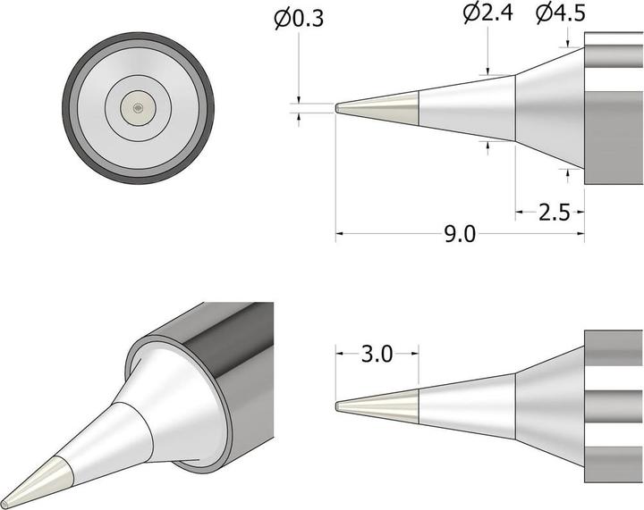 Produktbild iFixit Power Series Soldering Iron Tip – fein, Zubehörtyp