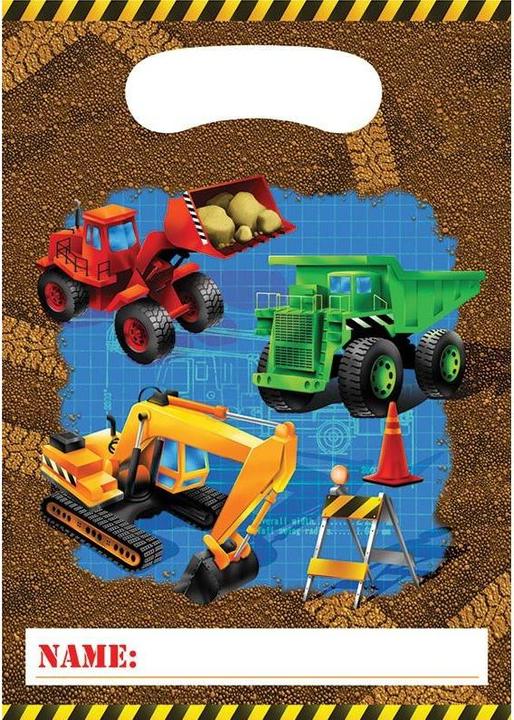 Actual product image Creative Party Construction Truck Party Bags (Pack of 8)