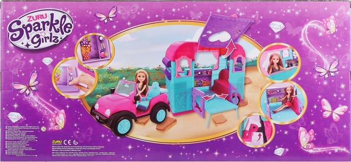Actual product image Zuru Sparkle Girlz Doll with Jeep and Caravan (100176)