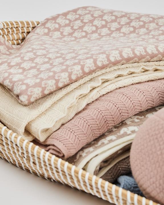 Actual product image Smallstuff - Baby blanket AO rabbits - Merino Wool Powder - 80x100 cm (70007-92) (80 x 100 cm)