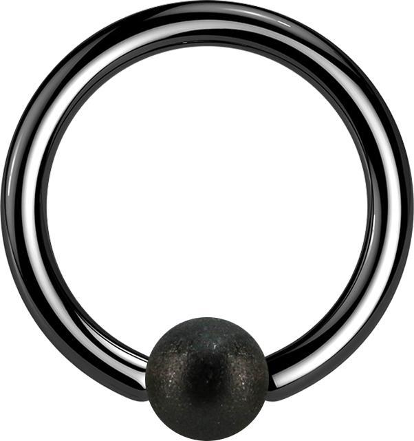 Immagine prodotto Star Piercing Anello di chiusura a microsfera nero maculato (senza ottone, Acciaio chirurgico 316L)
