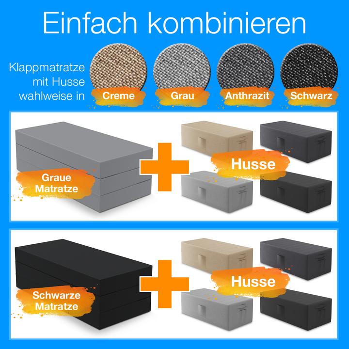 Actual product image Bestschlaf Folding mattress incl. cover & transport bag (140 x 195 cm, Foam core)