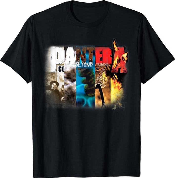 Actual product image Pantera Unisex Adult Album Collage Cotton T-Shirt (S)