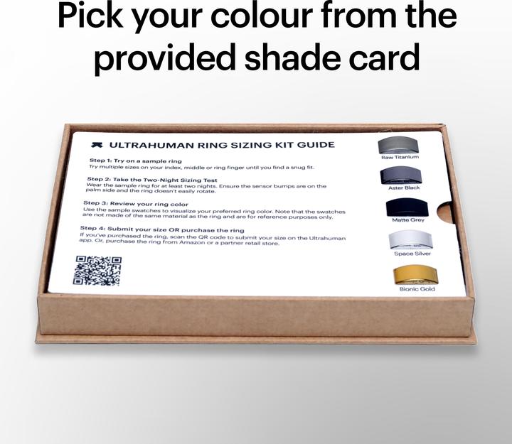Actual product image Ultrahuman Ring Air Sizing Kit size 5- 14 colouri