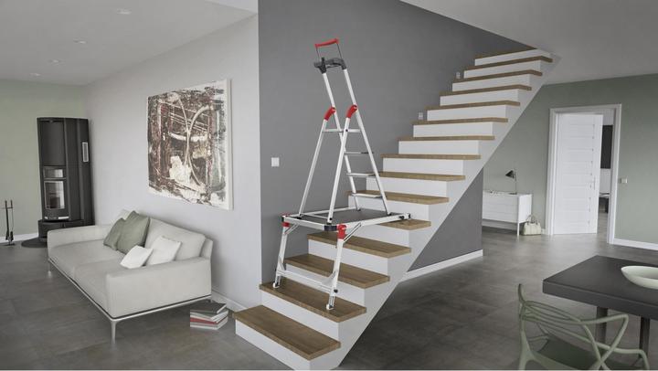 Produktbild Hailo TP1, Treppenpodest, Die innovative und sichere Lösung zum Renovieren und Dekorieren im Treppenhaus (Arbeitsplattform, 93 cm)