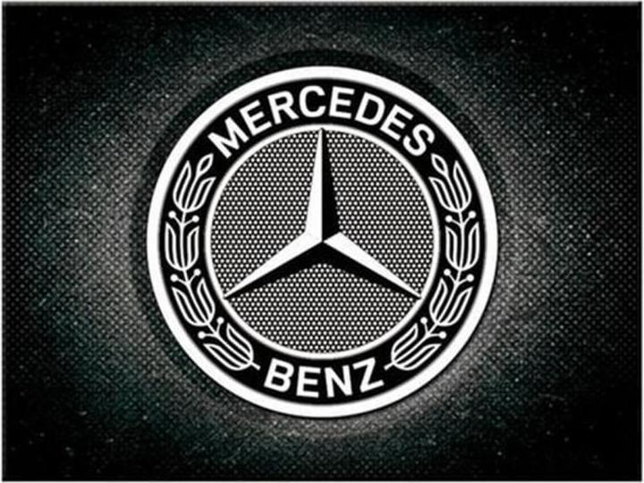 Produktbild Nostalgic-Art Merchandising Haftmagnet Mercedes Benz Logo 1 Stück, Grau/Schwarz/Weiss (1 x)