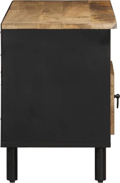 Image du produit VidaXL Armoire TV Lowboard Meuble TV Noir Bois de manguier brut (100 x 33.5 x 46 cm)