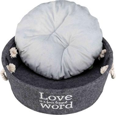 Actual product image Trixie Bed Lian, ø45cm, grey (Dog, Cat)