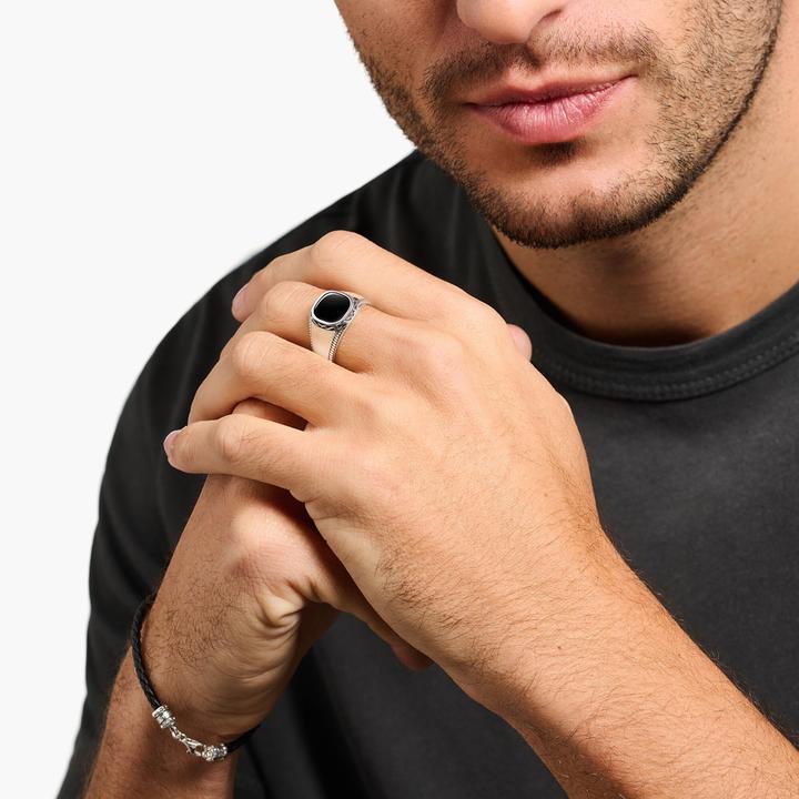 Produktbild Thomas Sabo Ring Schwarz (64, 925 Silber)