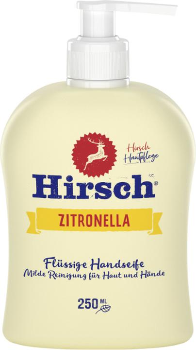 Actual product image Hirsch Zitronella Flüssigseife Disp 250 ml (Liquid soap, 250 ml)