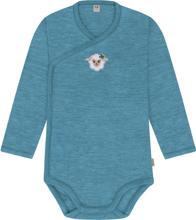 Normani Merino Baby-Body langärmeliger Wickelbody aus Merinowolle - 9341