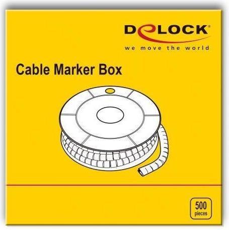 Image du produit Delock Boîte de marqueurs de câbles, n° : 6, jaune, 500 pièces