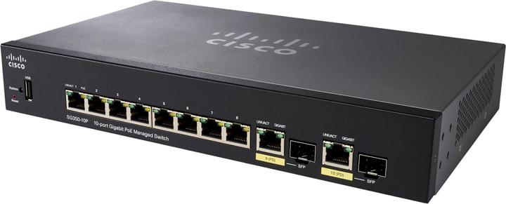 Image du produit Cisco SG350-10MP : Commutateur géré par 10 ports (10 ports)