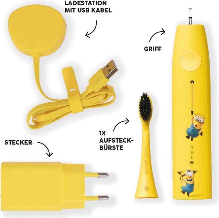 Produktbild happybrush Schallzahnbürste Minion ECO V3 (Schallzahnbürste)