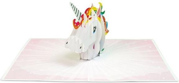 Immagine prodotto MU Classic Biglietto d'auguri 3D Pop-Up per il compleanno - Unicorno (1 pz.)