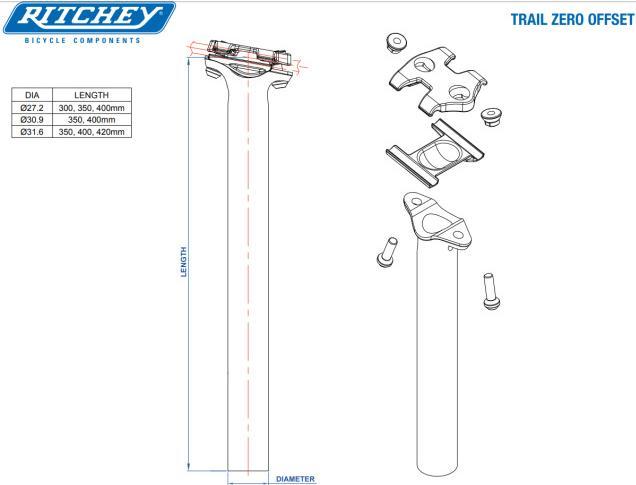 Produktbild Ritchey Comp Trail Sattelstütze Ø31,6mm (31.60 mm)