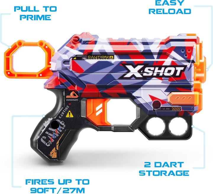 Actual product image Xshot Skin Menace 8 Dart Gun