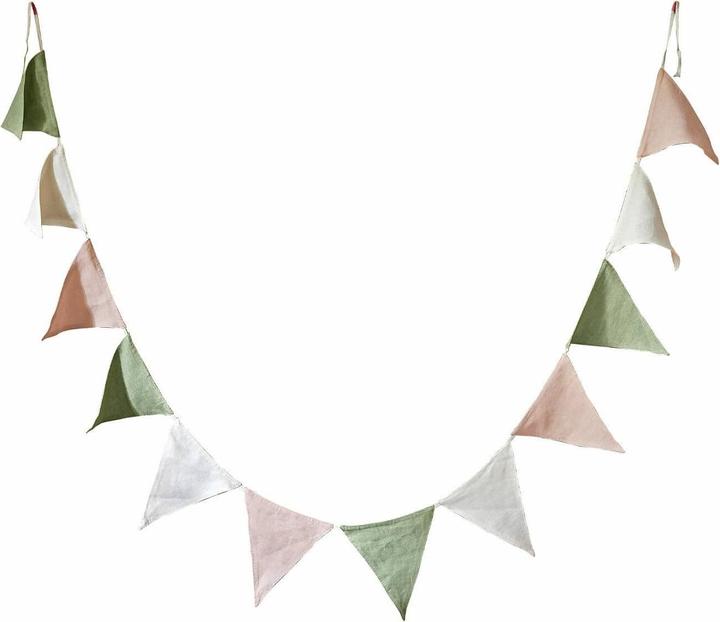 Produktbild Loberon Wimpelgirlande Rêveline rosa/grün/creme