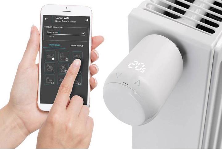 Produktbild Eurotronic 700223 Comet WiFi Funk-Heizkörperthermostat-Set elektronisch 2er Set