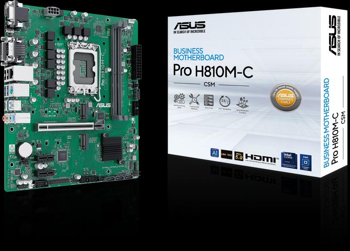 Actual product image ASUS PRO H810M-C-CSM (LGA 1851, Intel H810, mATX)