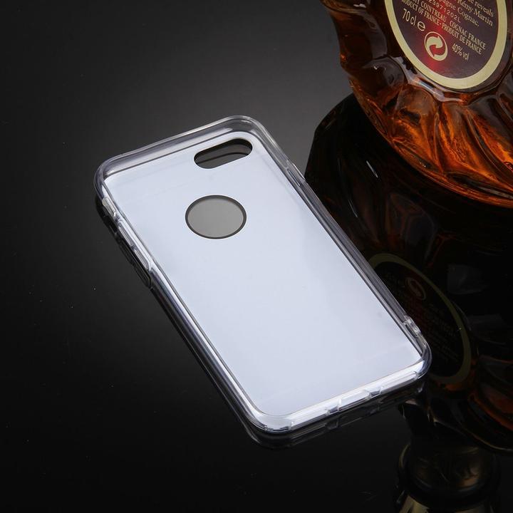 Produktbild König Design Apple iPhone 8 Handy Hülle Spiegel Mirror Soft Case Schutz Cover Bumper Silber (Apple iPhone 8)