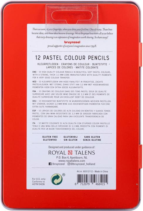 Produktbild Bruynzeel Expression Farbstifte Pastell 12er (Multicolor, Mehrfarbig, multicolour, 12 x)