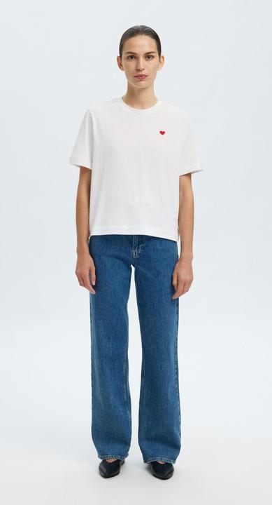 Image du produit Selected Femme Besticktes T-Shirt mit Rundhalsausschnitt (XXL)