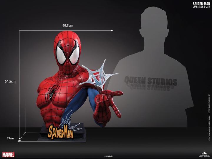 Actual product image Queen Studios Marvel Comics "Spider-Man Black" 1/1 Lifesize Bust