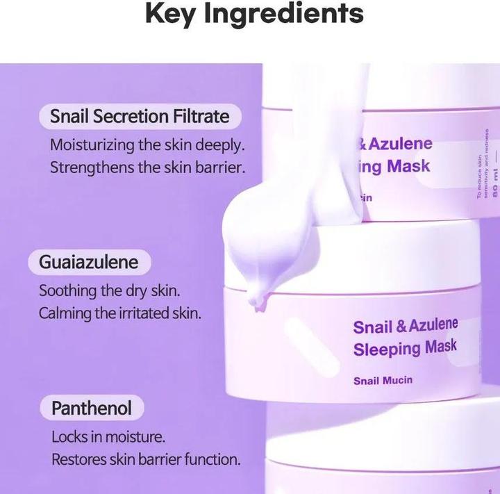 Actual product image Tia'm TIAM Snail & Azulene Sleeping Mask (80 ml)