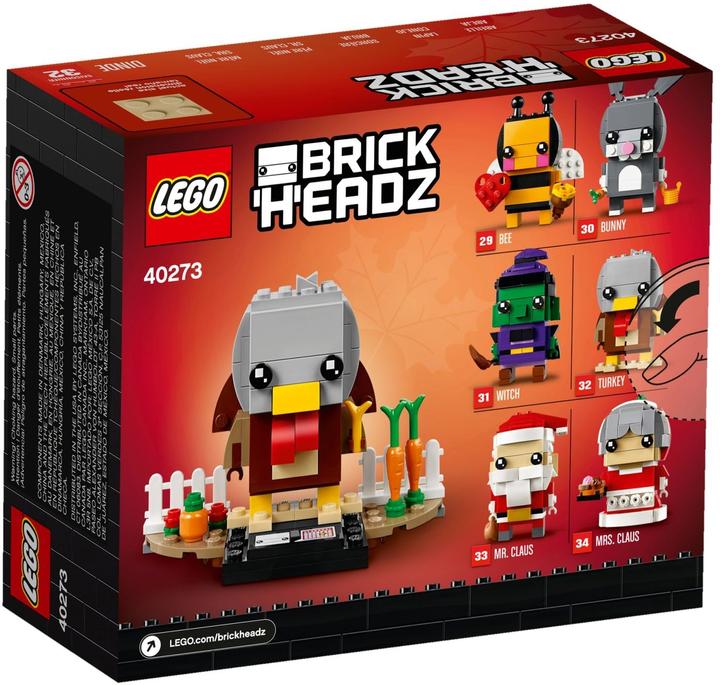Produktbild LEGO Brick Headz Erntedank Truthan 40273 (40273, LEGO Brickheadz)