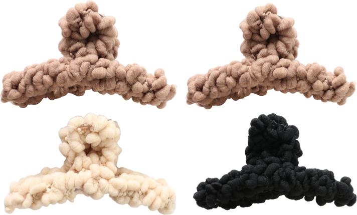 Produktbild Trisa Fashion Klemme mit Stoffknoten Braun, Sand (2 Stk.)