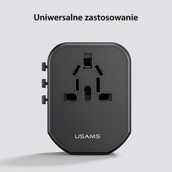Actual product image Usams T59 Travel Charger with 20W Dual USB-A + Type-C
