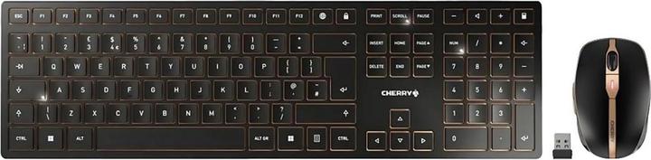 Actual product image CHERRY DW 9100 SLIM Keyboard RF Wireless + Bluetooth QWERTY English Black (Eng. Int., Wireless)