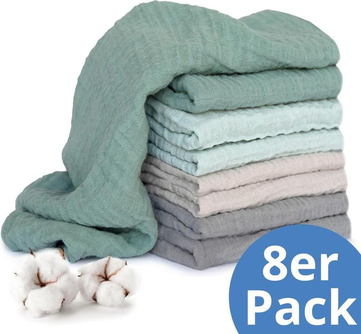 Actual product image Makian Mullwindeln & Mulltücher Mullwindel / Mulltuch 8er Pack 70 x 70 cm (70 cm, 70 cm)
