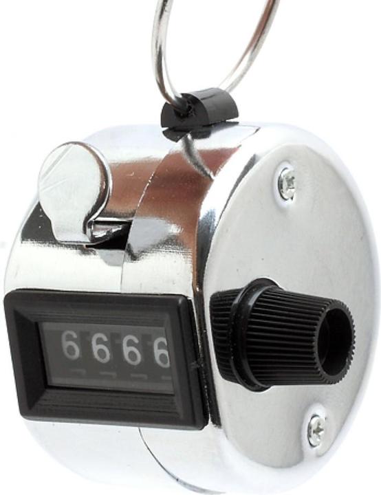 Produktbild Stride Metall Handzähler Schritt Zähler Counter Klicker für Sport / Schule / Veranstaltungen - Silber