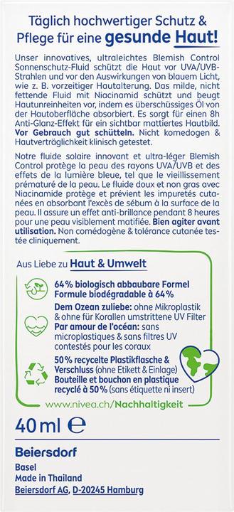 Immagine prodotto NIVEA UV Face Derma Skin Clear SPF 50+ (Crema solare viso, SPF 50, 40 ml, 62 g)