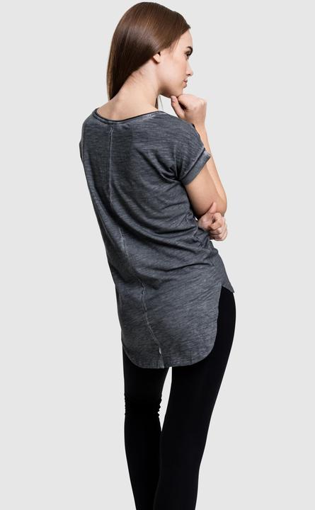 Actual product image Urban Classics Ladies Long Back Shaped Spray Dye Tee (XS)
