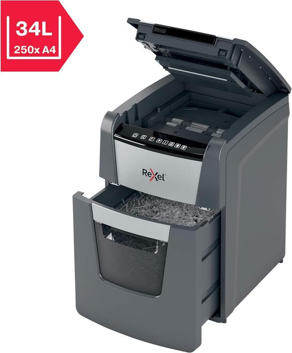 Immagine prodotto Rexel Trituratore Optimum AutoFeed+ 100X Taglio delle particelle 4 x 28 mm 34 l Numero di fogli (max.): (Taglio delle particelle)