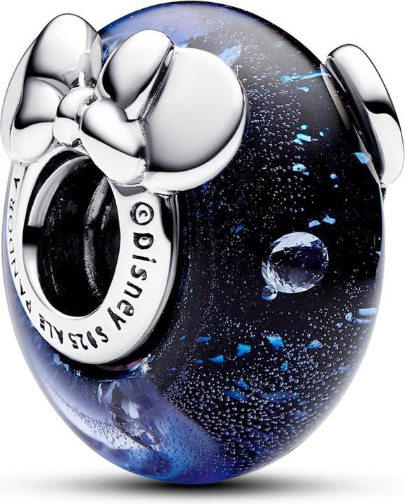 Produktbild Pandora Disney Micky Maus & Minnie Maus Blaues Murano Glas Charm (Silber 925)