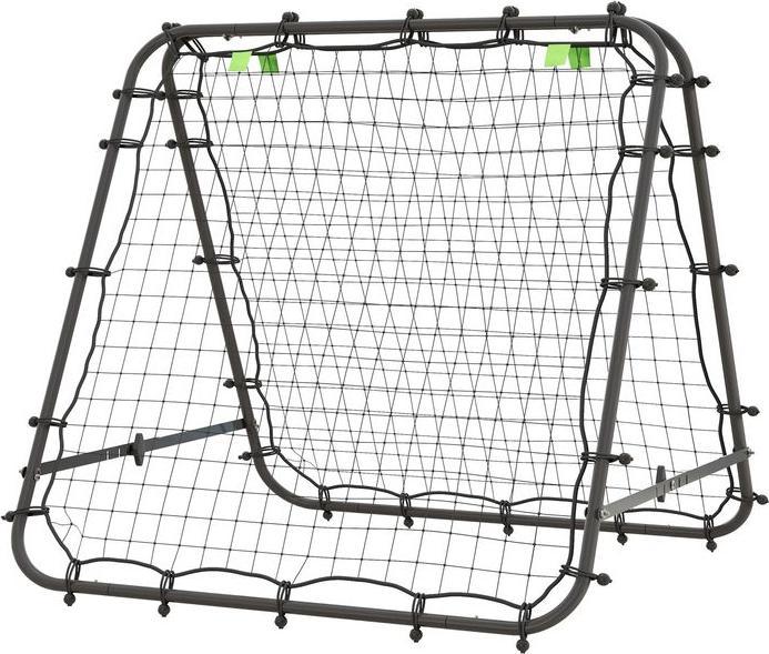 Swisshandel24 Fussball Rebounder Kickback Tor Rückprallwand Netz beidseitiger Rückprall, schwarz