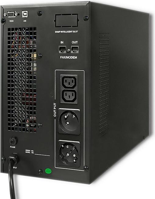 Immagine prodotto Qoltec Onda sinusoidale pura 53043 (3000 VA, 2400 W, Doppio convertitore online UPS)
